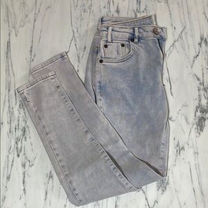 One Teaspoon light wash pinkish, gray blue jeans